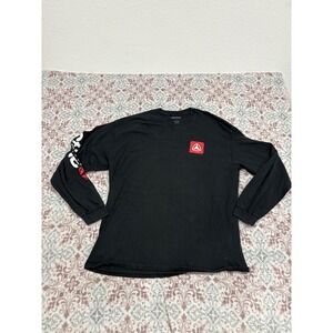 Active Ride Shop Mens XL Long Sleeve Skateboard T-Shirt Black Graphic Sleeve Log